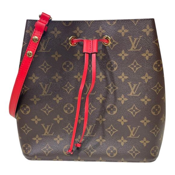 Louis Vuitton NéoNoé MM Monogram Poppy Bucket Bag - Picture 1 of 16